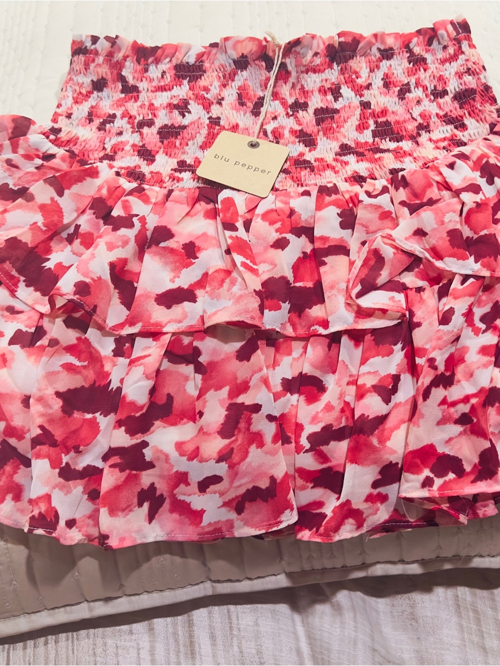 Blu Pepper Ruffle Mini Skirt/Skort